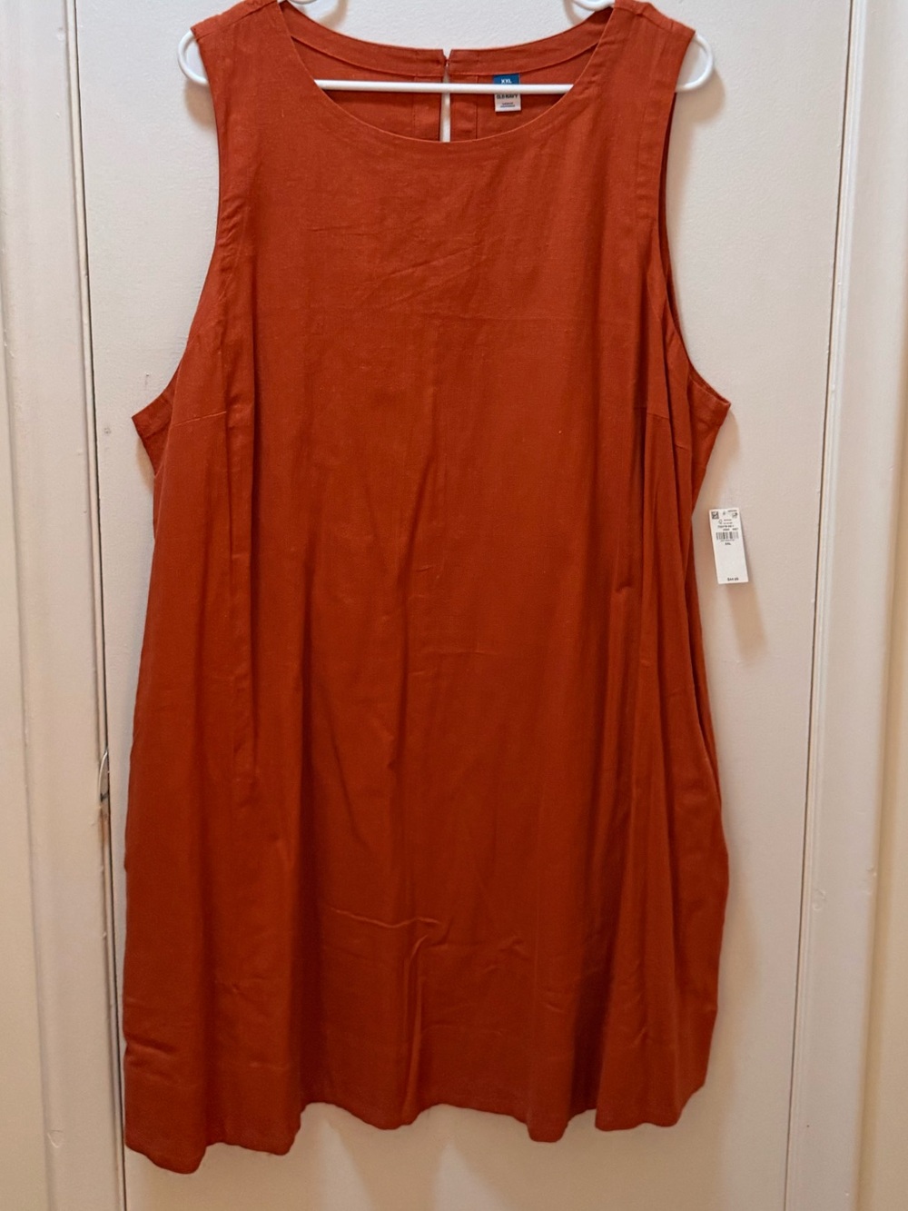 Old Navy Rust Orange Sleeveless Midi Dress